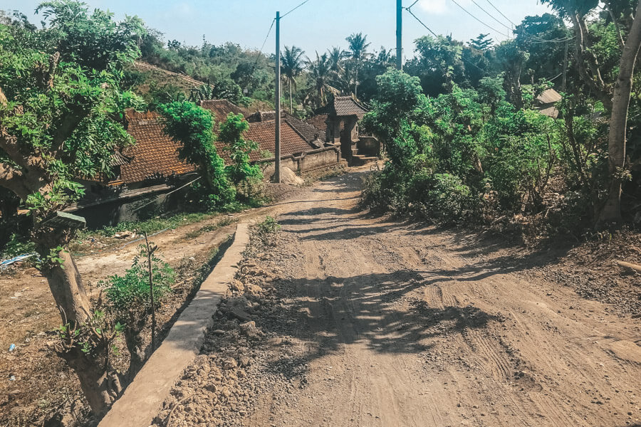 Schlechte Straßen von Nusa Penida