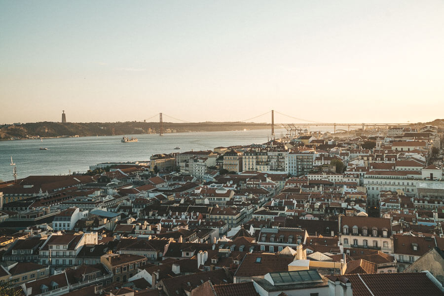 Blick auf Lissabon Stadt
